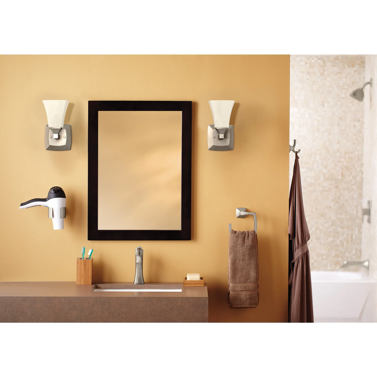 Moen Voss One Globe Bath Light YB5161 in Brushed Nickel (YB5161BN) - view 4