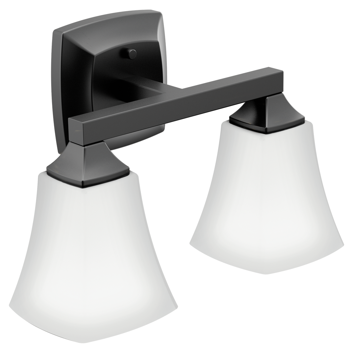 Moen Voss Two Globe Bath Light YB5162 in Matte Black (YB5162BL)