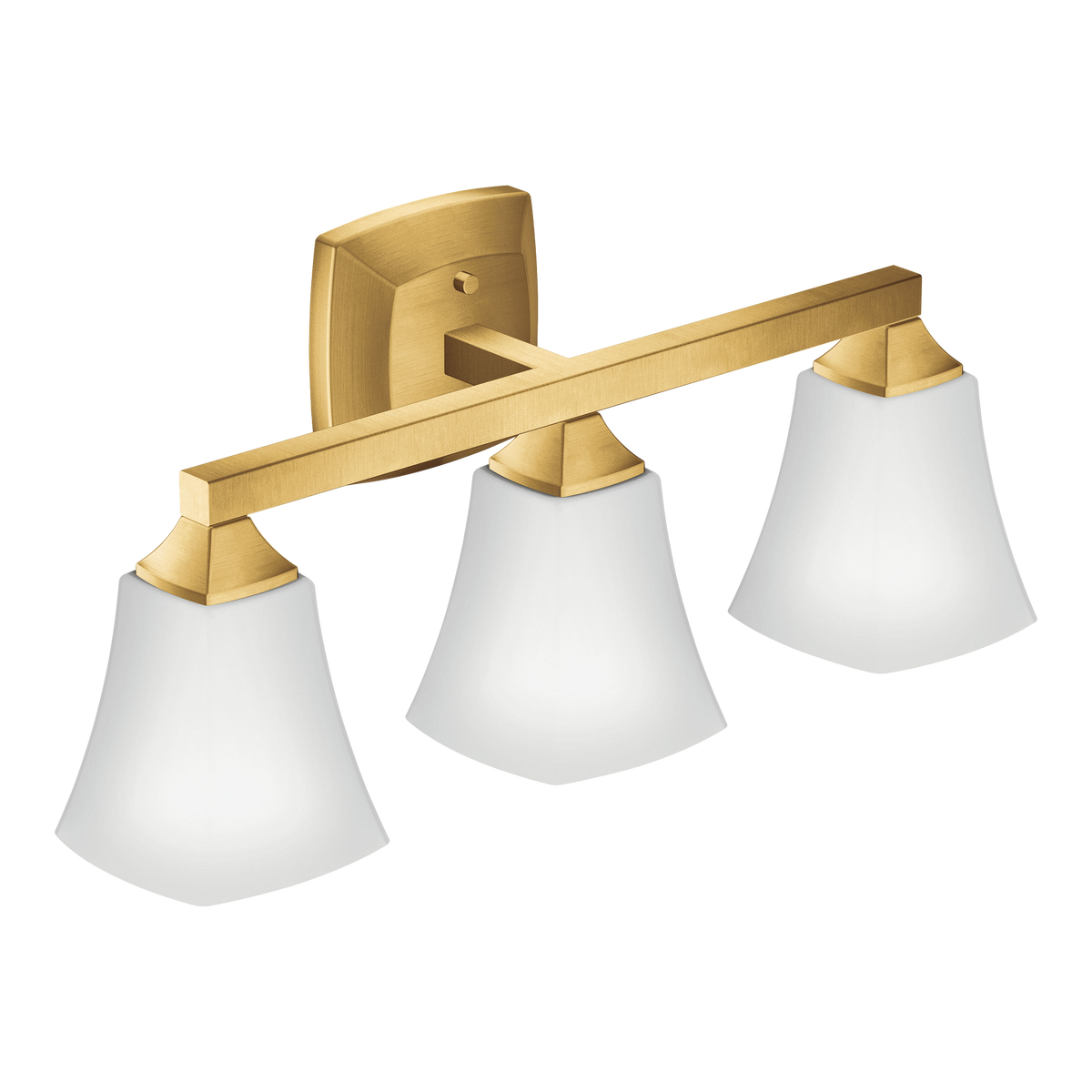 Moen Voss Three Globe Bath Light YB5163 in Brushed Gold (YB5163BG)