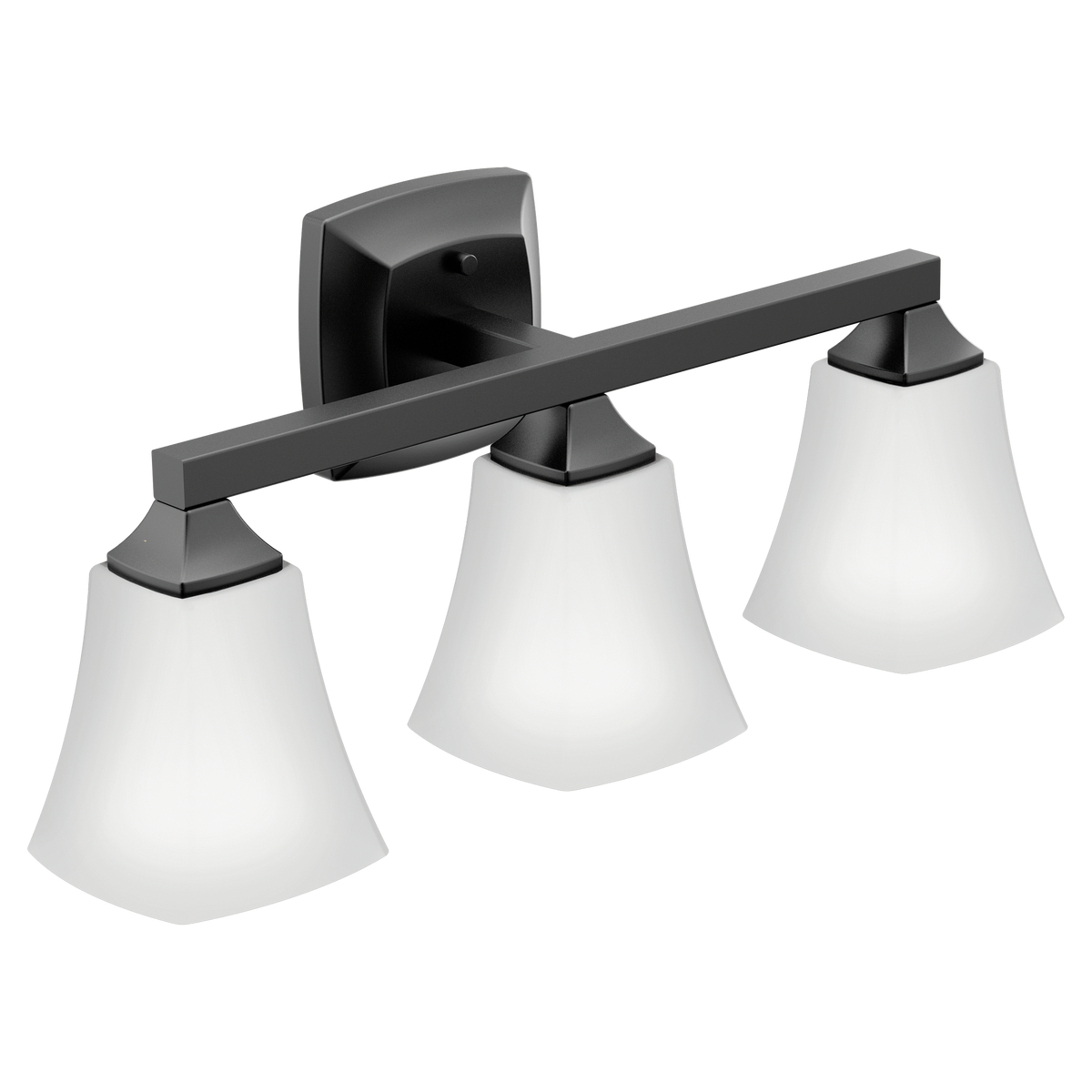 Moen Voss Three Globe Bath Light YB5163 in Matte Black (YB5163BL)