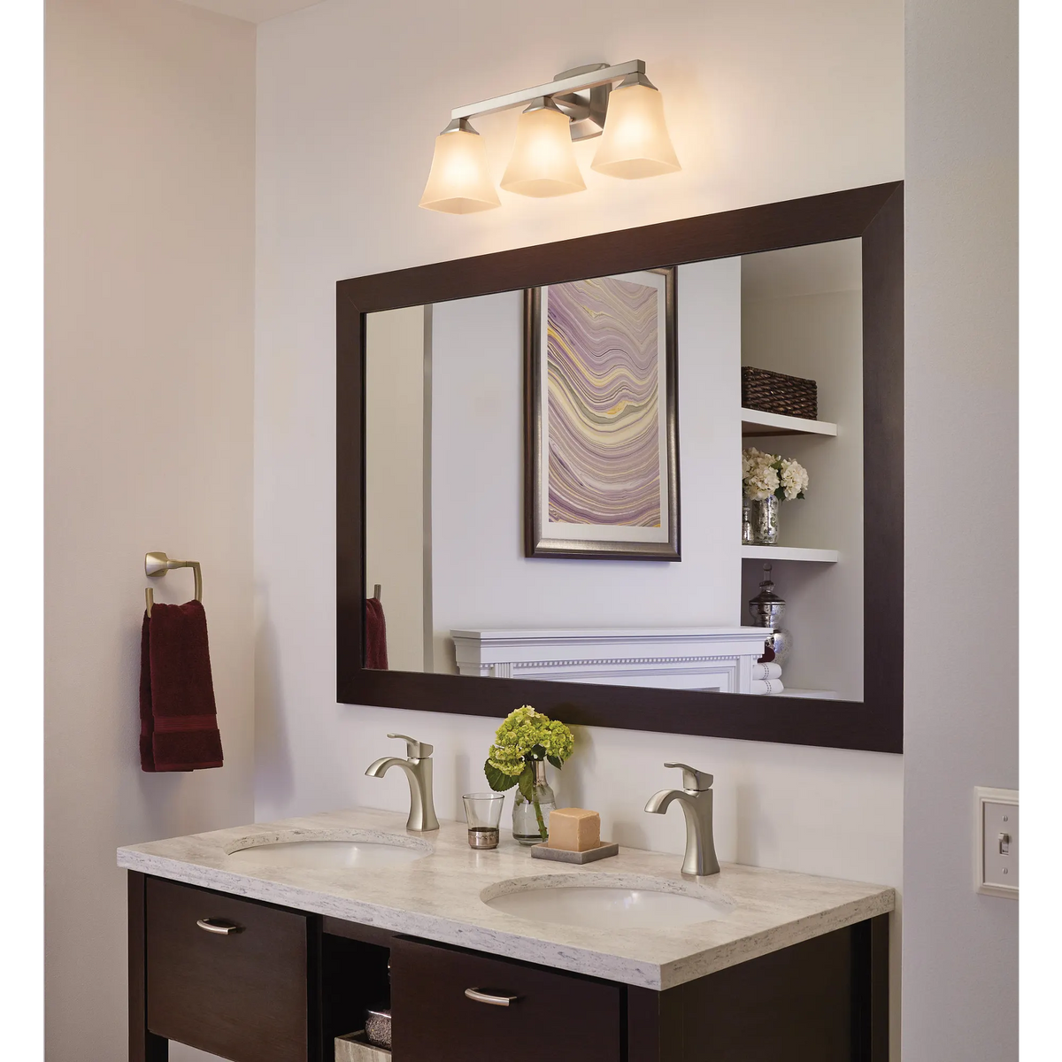 Moen Voss Three Globe Bath Light YB5163 in Brushed Nickel (YB5163BN) - view 2