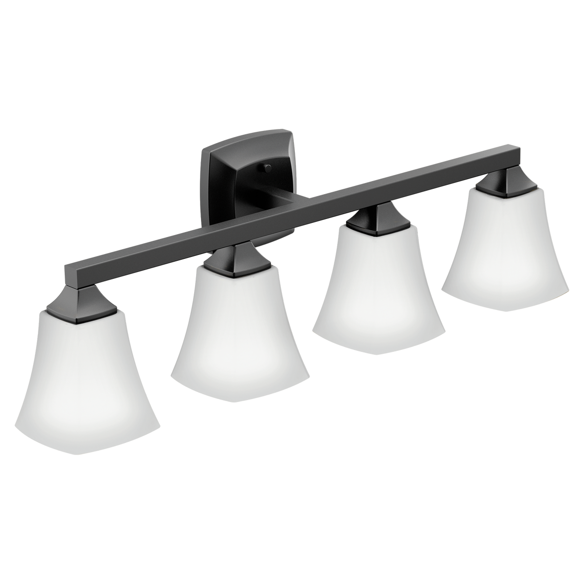 Moen Voss Four Globe Bath Light YB5164 in Matte Black (YB5164BL)