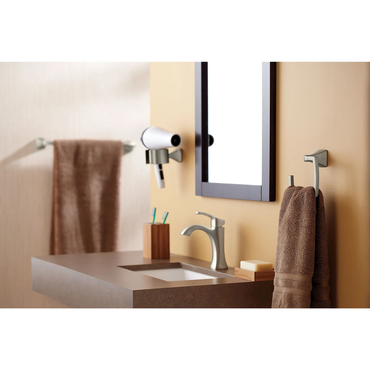 Moen Voss 18" Towel Bar YB5118 in Brushed Nickel (YB5118BN) - view 6
