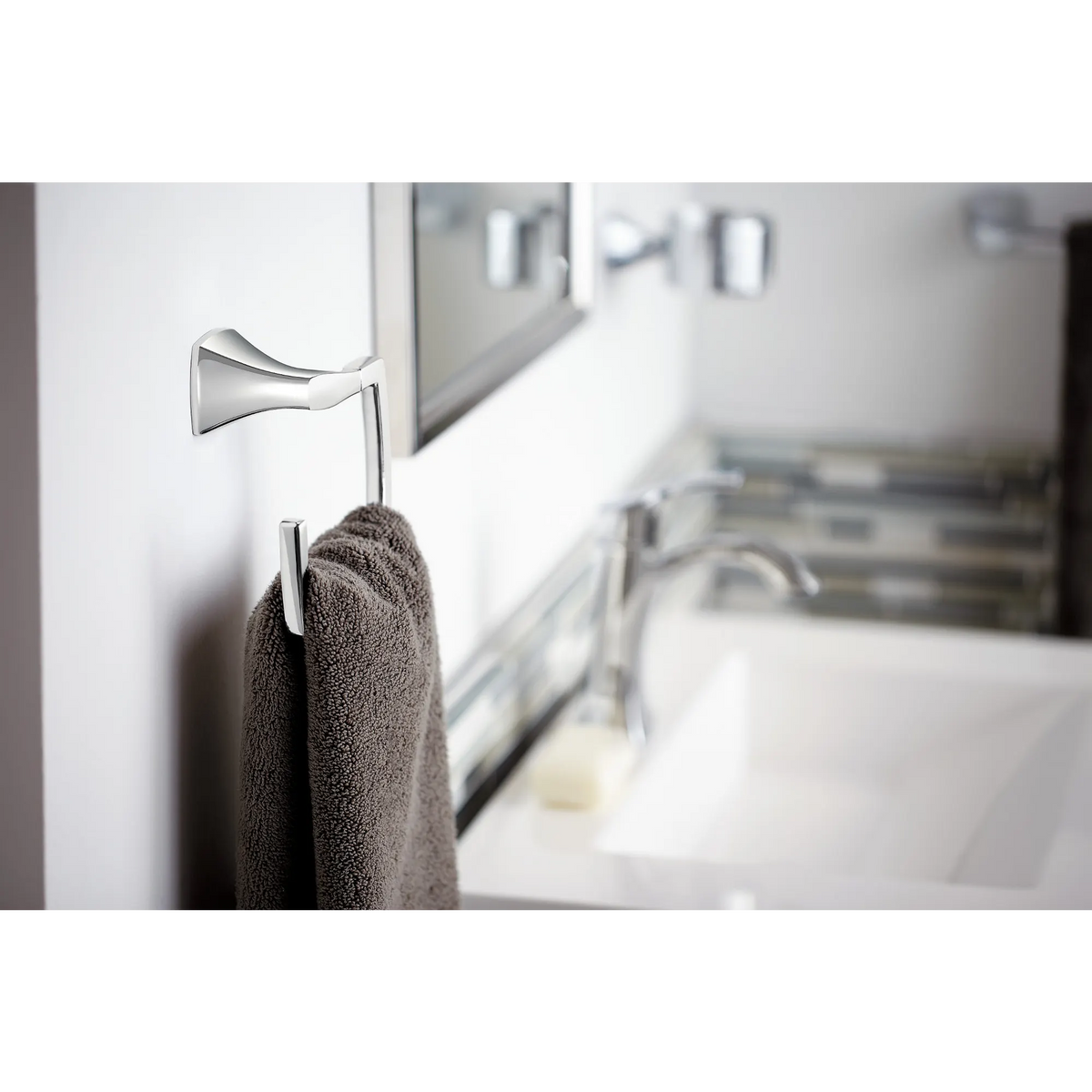 Moen Voss Towel Ring YB5186 in Chrome (YB5186CH) - view 4