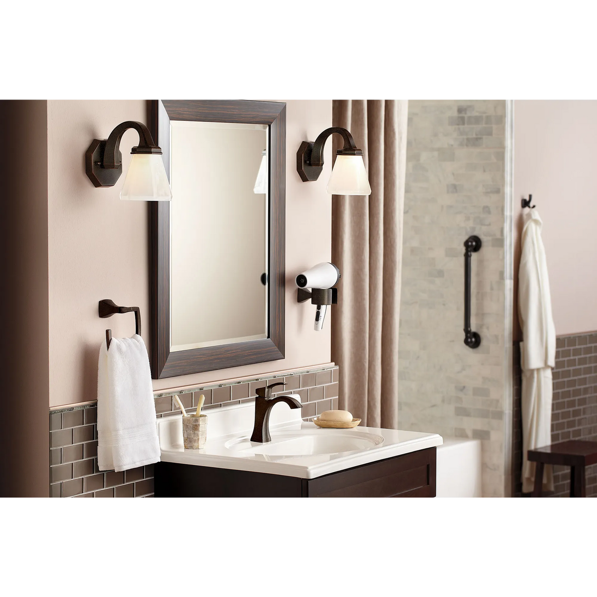 Moen Voss Single-Handle High-Arc Bathroom Faucet 6903 in Oil Rubbed Bronze (6903ORB) - view 3