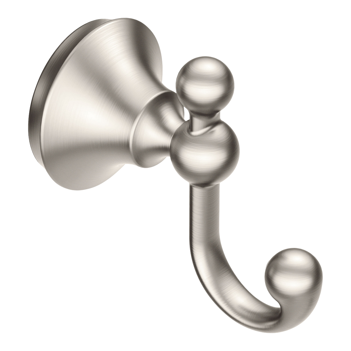 Moen Wynford Double Robe Hook YB5203 in Brushed Nickel (YB5203BN)
