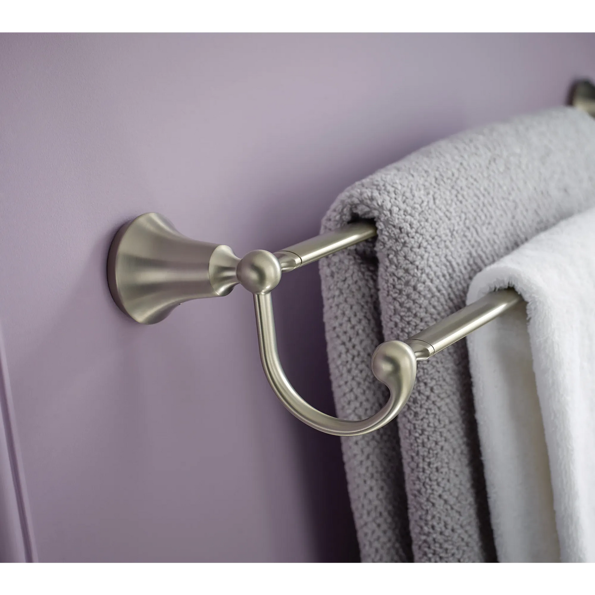 Moen Wynford 24" Double Towel Bar YB5222 in Brushed Nickel (YB5222BN) - view 3