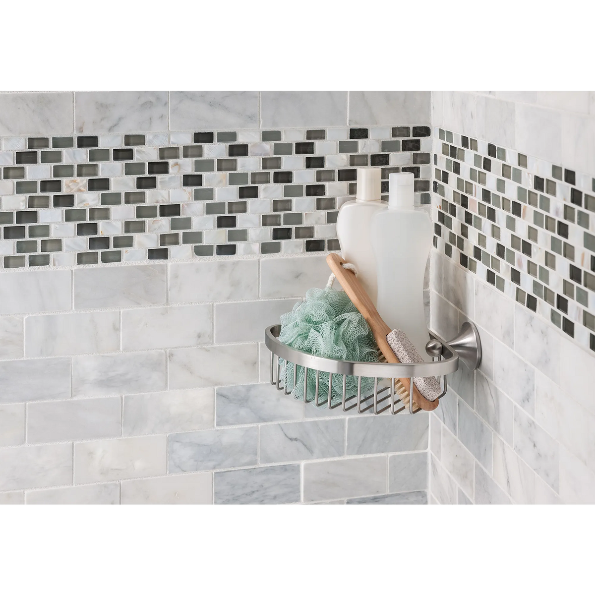 Moen Wynford Shower Basket YB5275 in Brushed Nickel (YB5275BN) - view 3