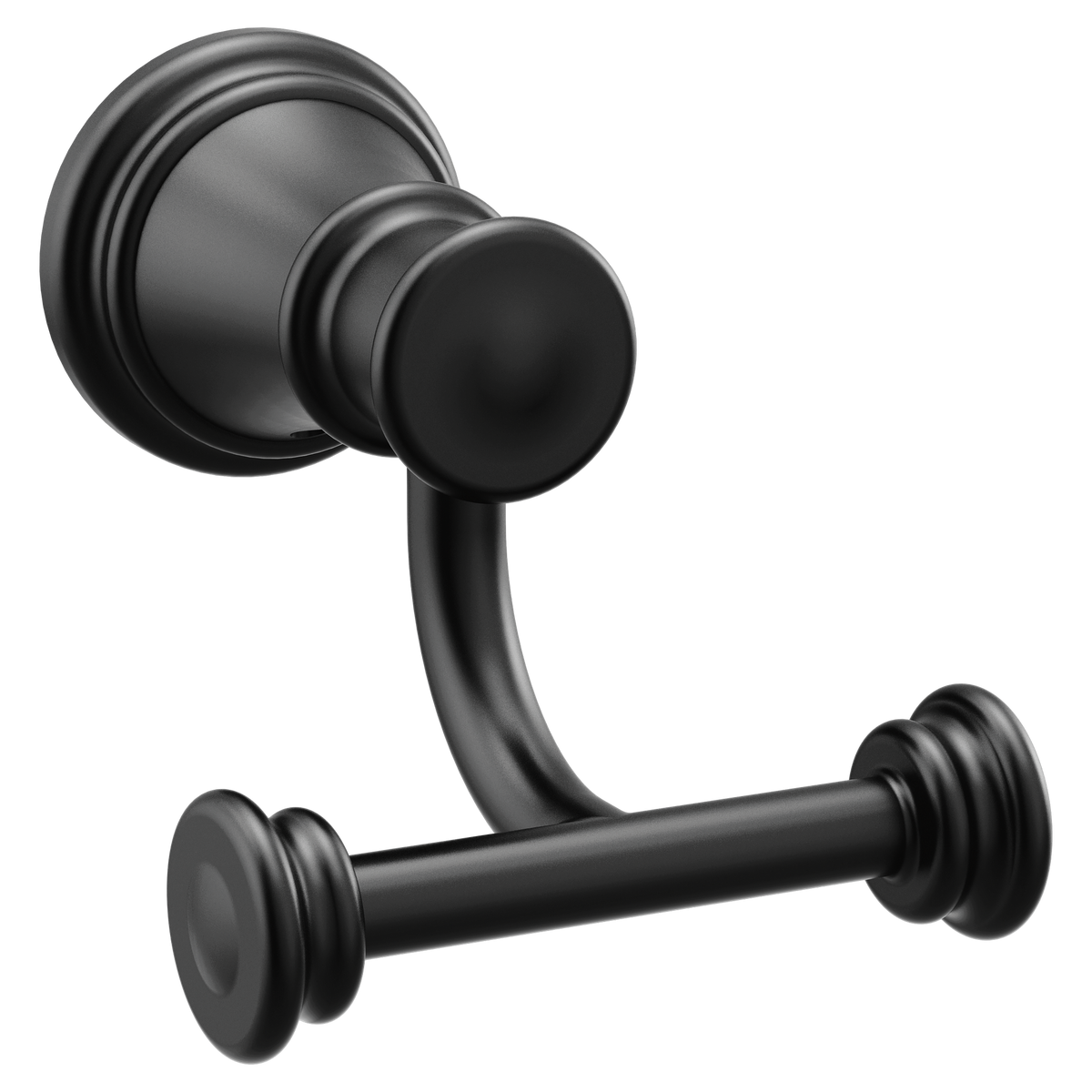 Moen Belfield Double Robe Hook YB6403 in Matte Black (YB6403BL)