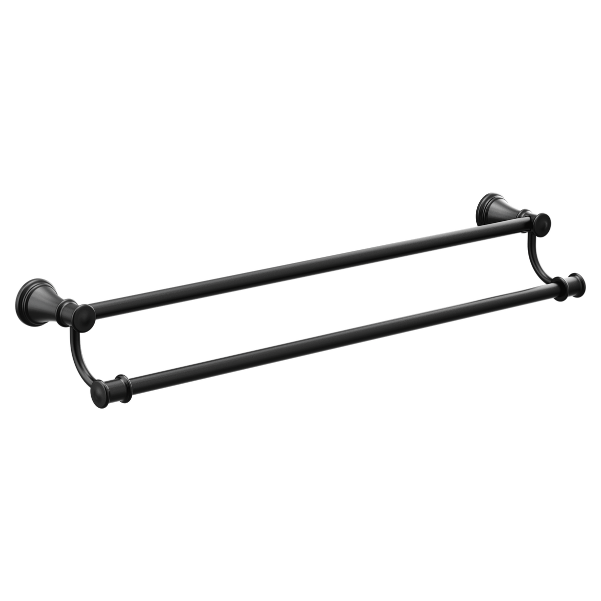 Moen Belfield 24" Double Towel Bar YB6422 in Matte Black (YB6422BL)