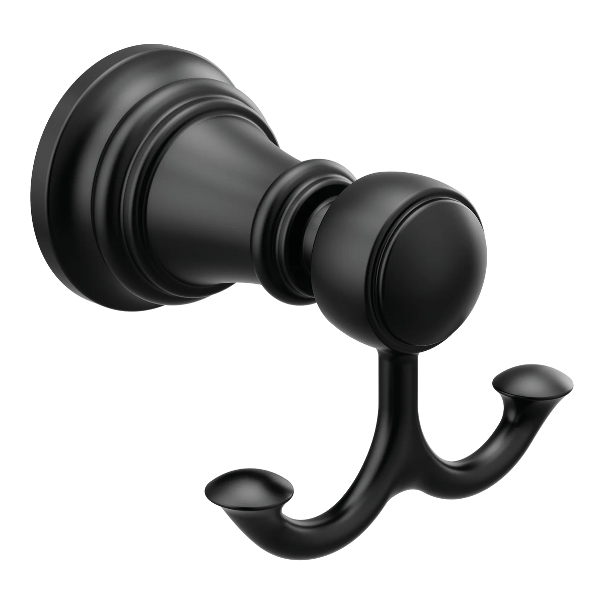 Moen Weymouth Double Robe Hook YB8403 in Matte Black (YB8403BL) - view 2