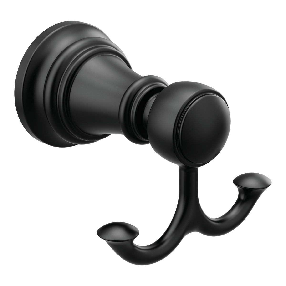 Moen Weymouth Double Robe Hook YB8403 in Matte Black (YB8403BL)
