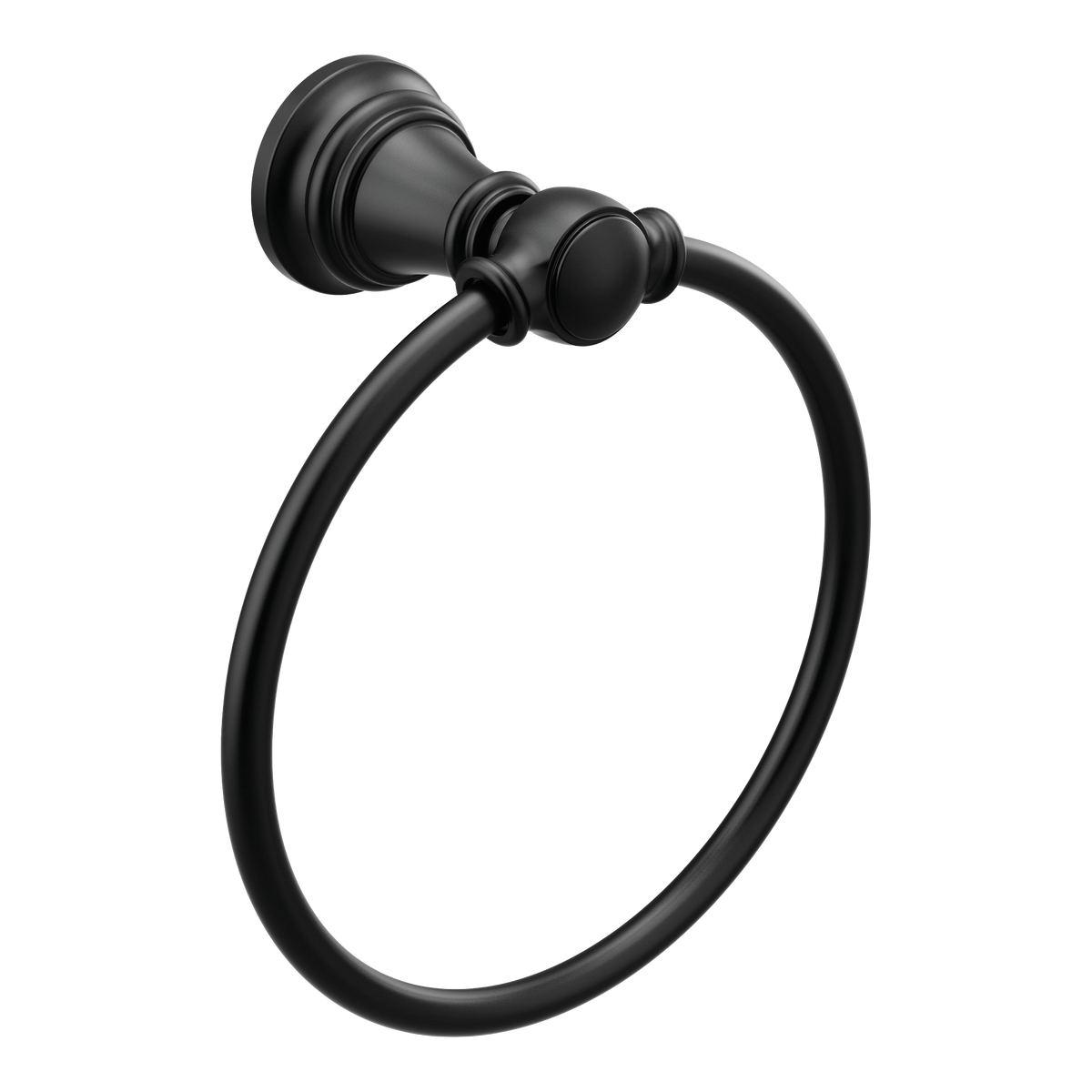 Moen Weymouth Towel Ring YB8486 in Matte Black (YB8486BL)