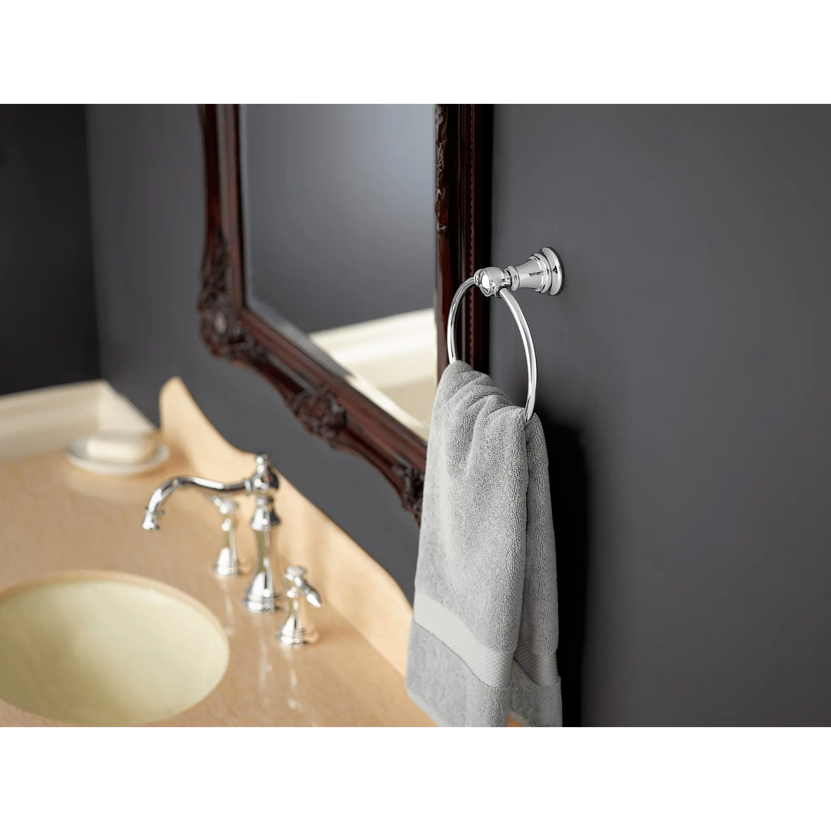 Moen Weymouth Towel Ring YB8486 in Brushed Gold (YB8486BG) - view 3