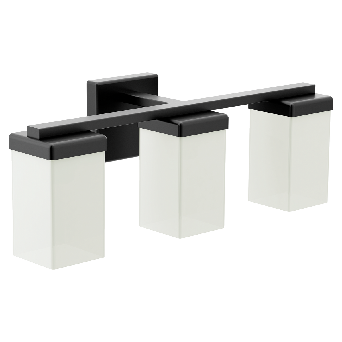 Moen 90 Degree Three Globe Bath Light YB8863 in Matte Black (YB8863BL)