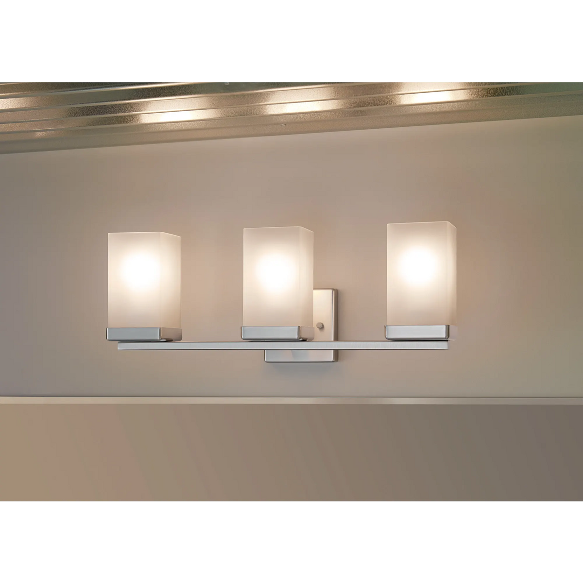 Moen 90 Degree Three Globe Bath Light YB8863 in Brushed Nickel (YB8863BN) - view 2