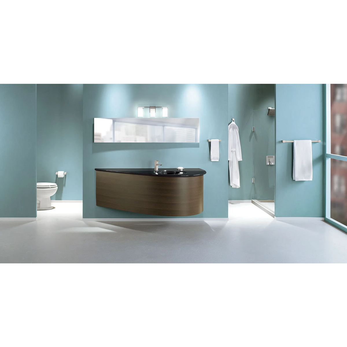 Moen 90 Degree Three Globe Bath Light YB8863 in Brushed Nickel (YB8863BN) - view 4