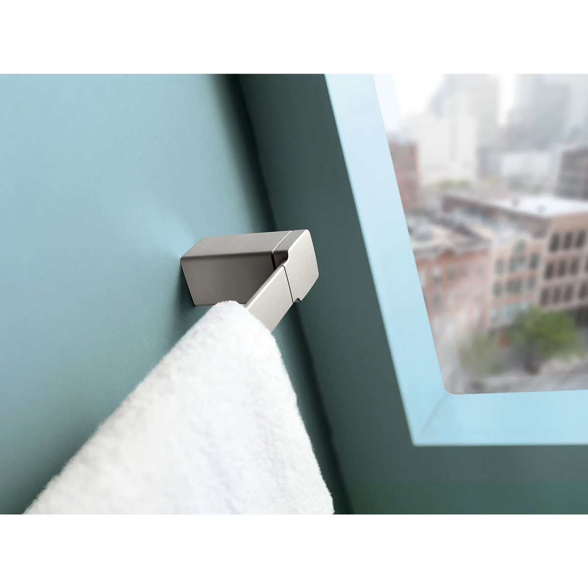 Moen 90 Degree 18" Towel Bar YB8818 in Brushed Nickel (YB8818BN) - view 5