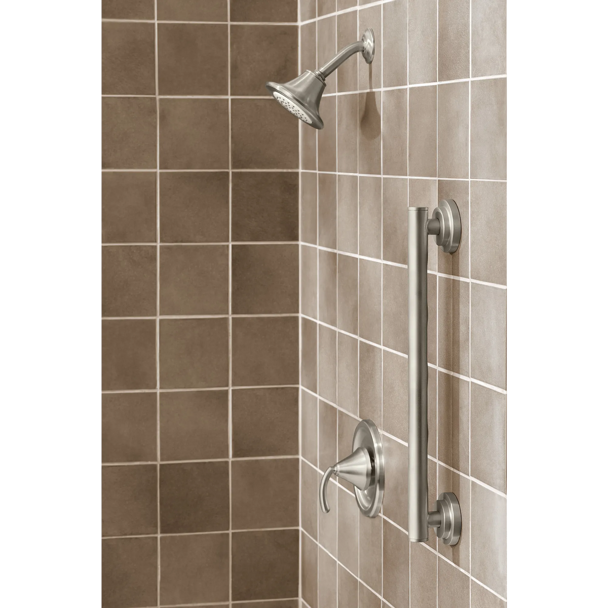 Moen Iso 24" Designer Grab Bar YG0724 in Brushed Nickel (YG0724BN) - view 6