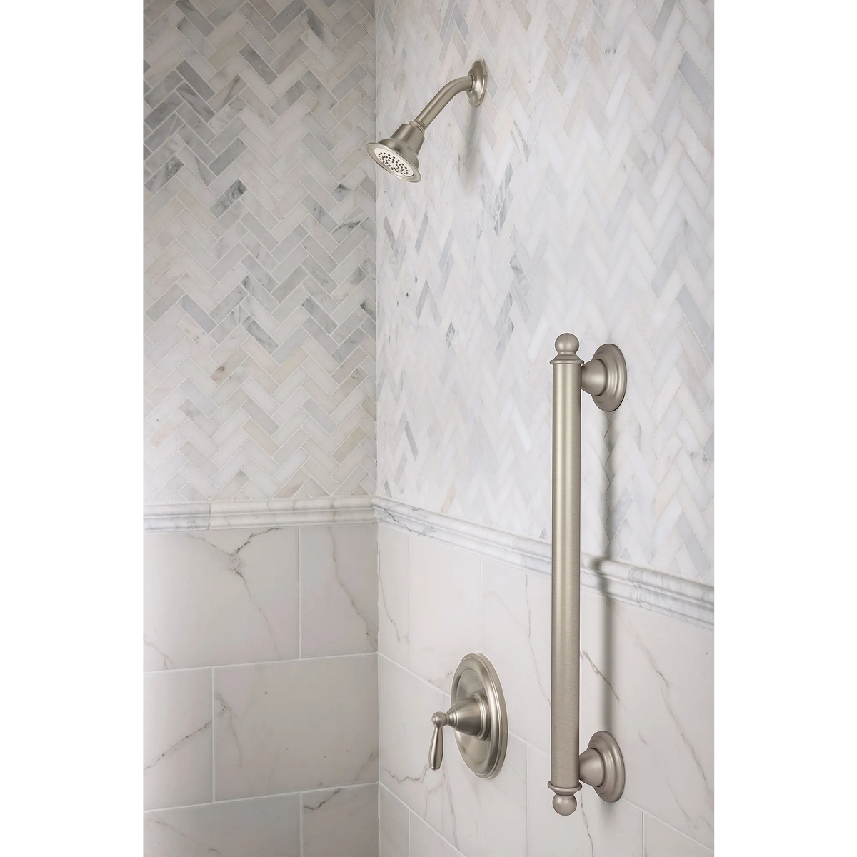 Moen Brantford 24" Designer Grab Bar YG2224 in Brushed Nickel (YG2224BN) - view 5