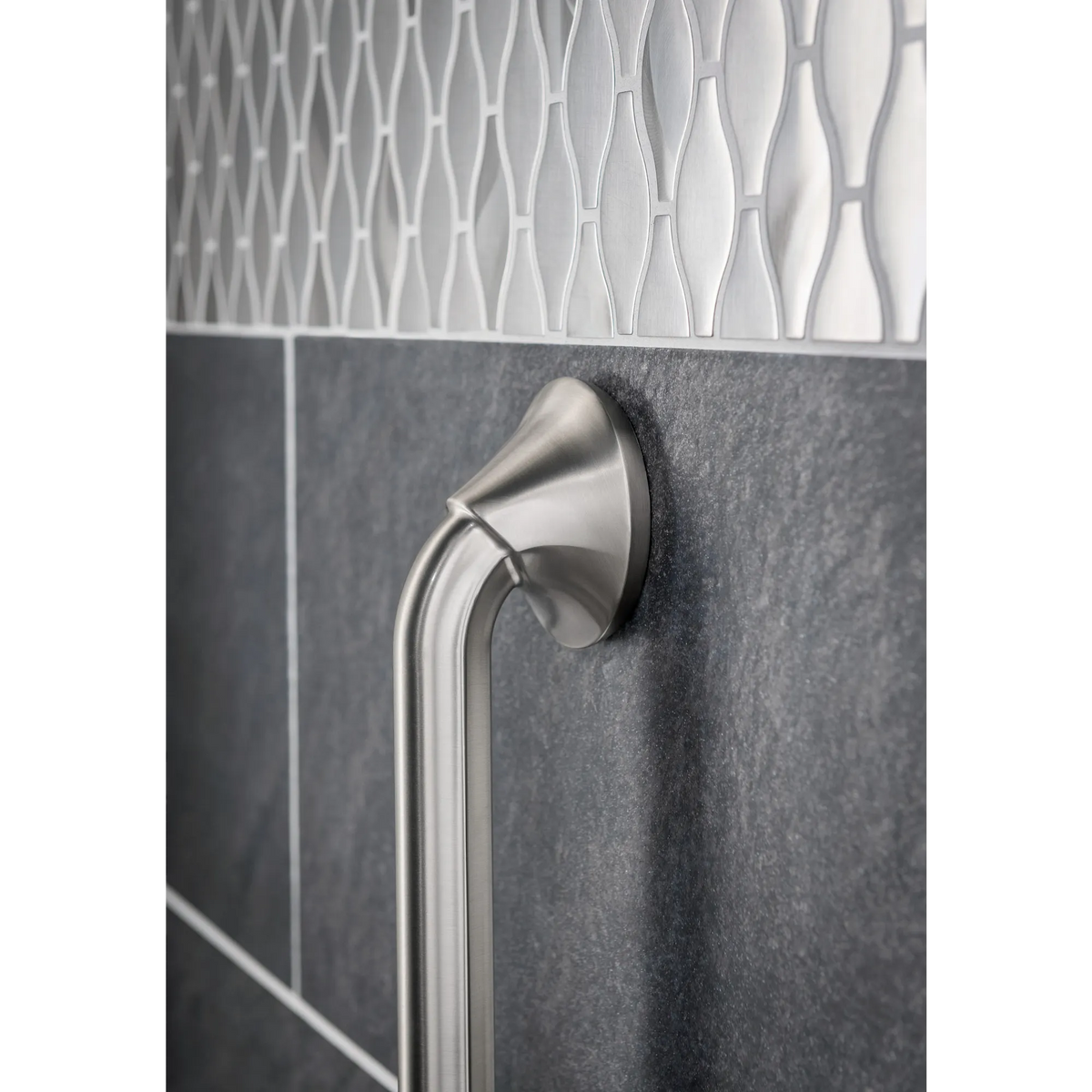 Moen Eva 12" Designer Grab Bar YG2812 in Brushed Nickel (YG2812BN) - view 5