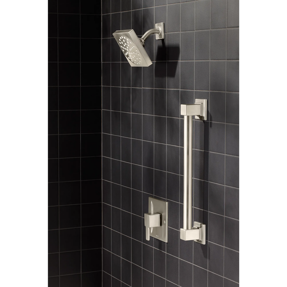 Moen 90 Degree 12" Designer Grab Bar YG8812 in Brushed Nickel (YG8812BN) - view 2