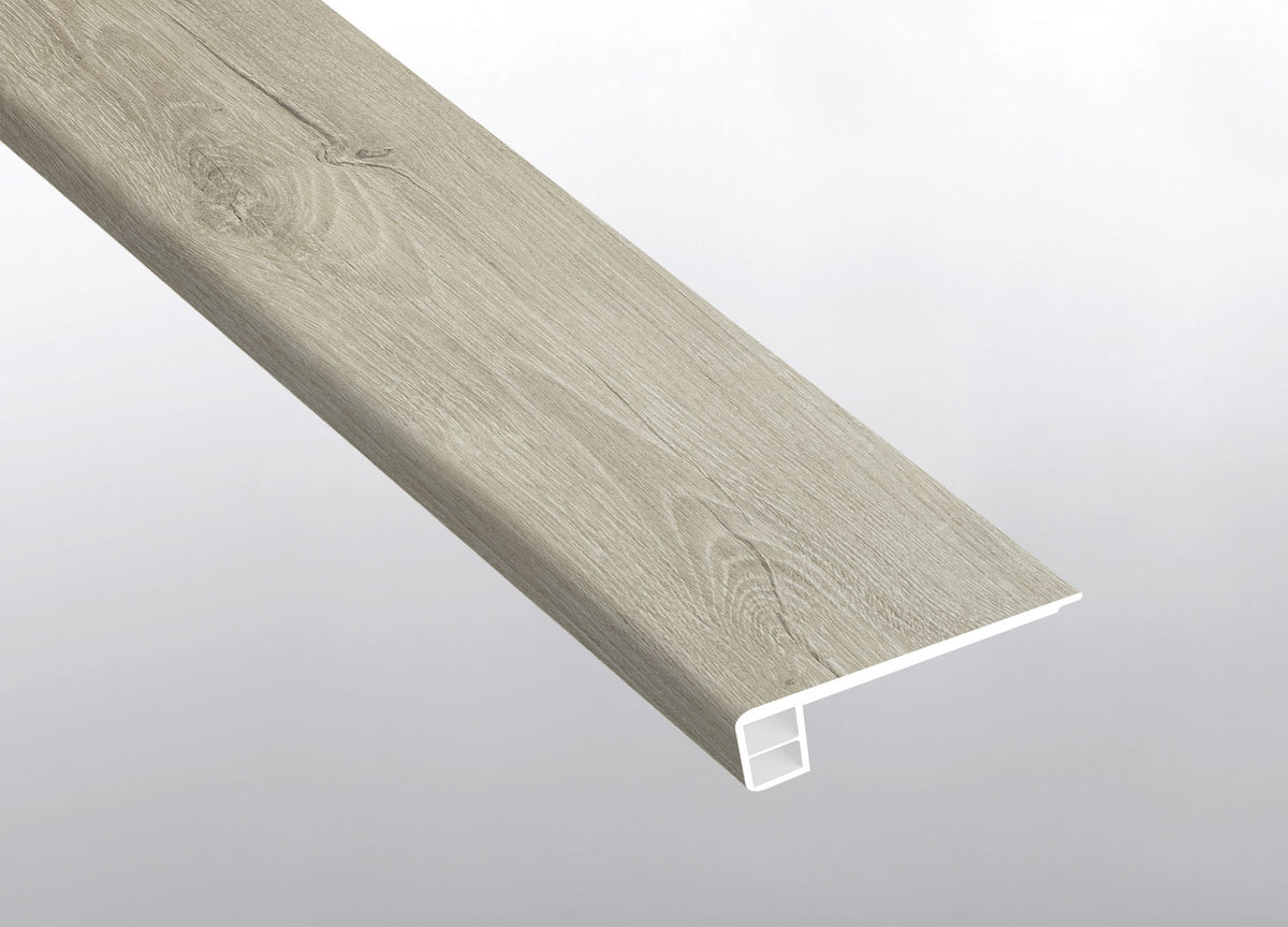 MSI York Gray luxury vinyl flush stair nose eased edge (VTTYORGRA-FSN-EE)