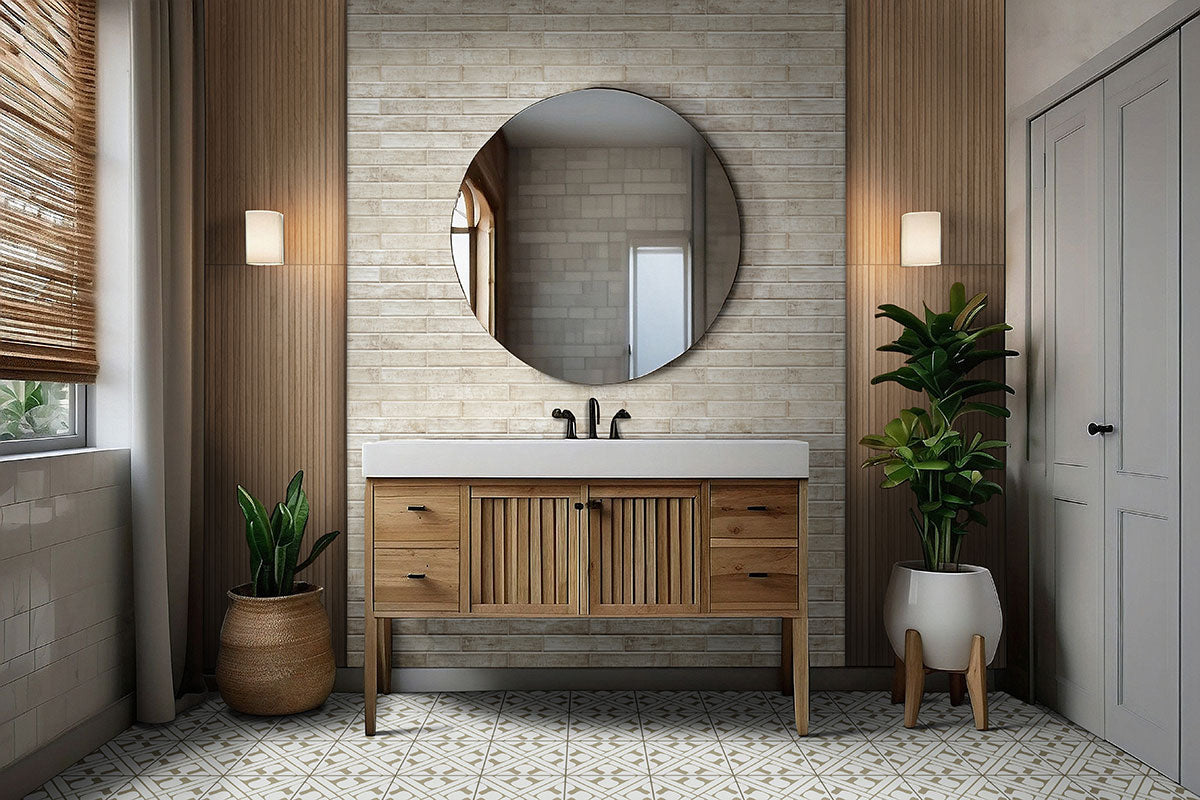 MSI Zaria Elo 8 x 8 Matte Porcelain tile (NZARELO8X8) – MSI room scene (bathroom)
