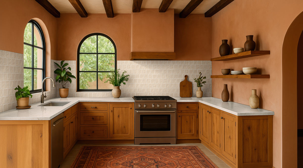 MSI Zest Sand 4 x 4 Satin Ceramic tile (NZESSAN4X4S) – MSI room scene (kitchen)