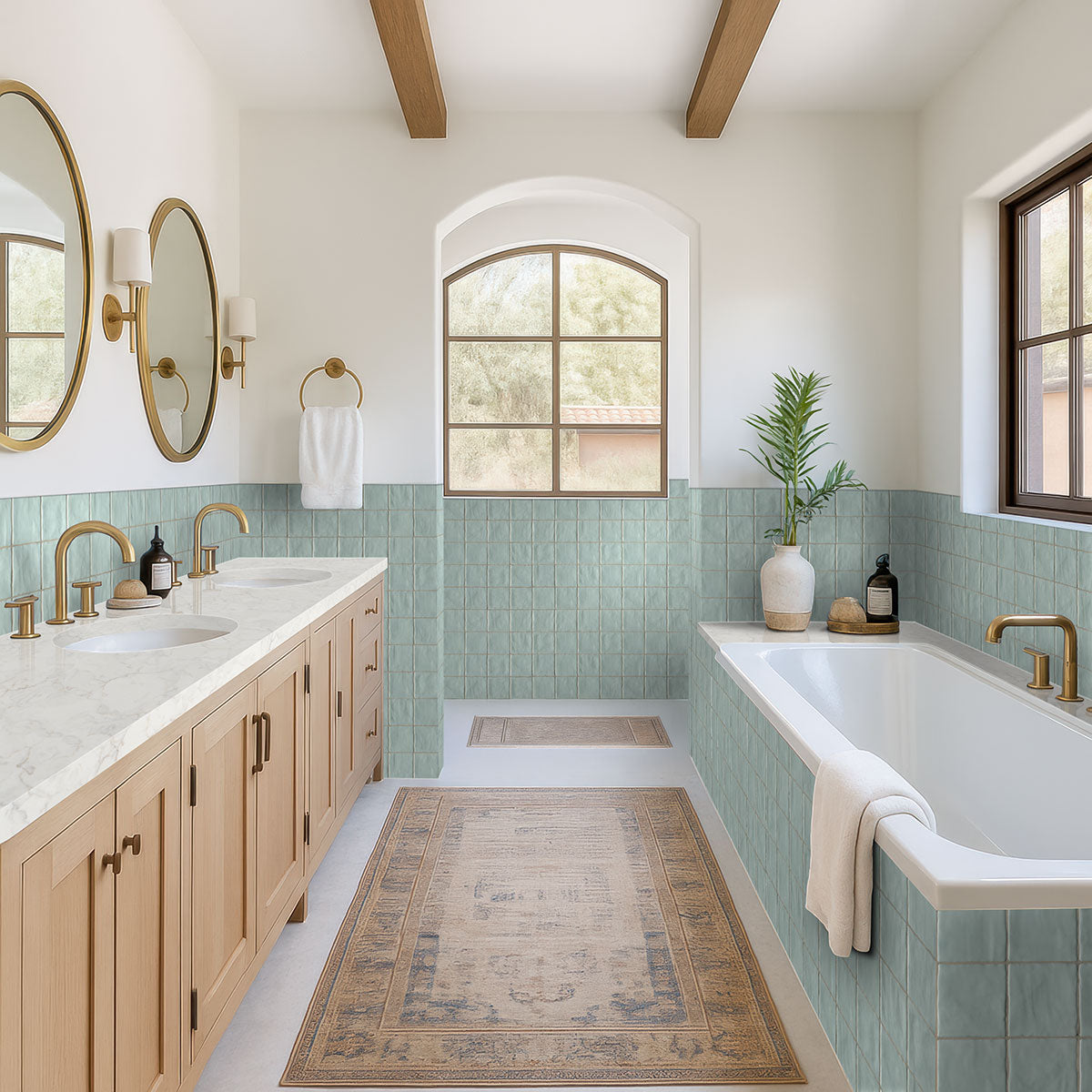 MSI Zest Sky 4 x 4 Satin Ceramic tile (NZESKY4X4S) – MSI room scene (bathroom)