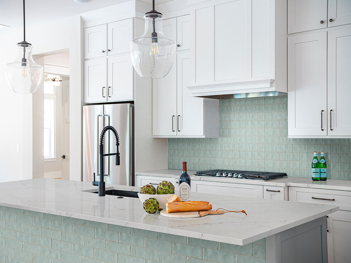 MSI Zest Sky 4 x 4 Satin Ceramic tile (NZESKY4X4S) – MSI room scene (kitchen)
