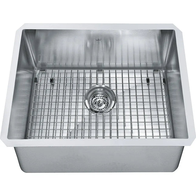 Kindred 23" x 18" Undermount Kitchen Sink, Single Bowl, Stainless Steel, with Grid KCUS24A-9-10BG Kindred