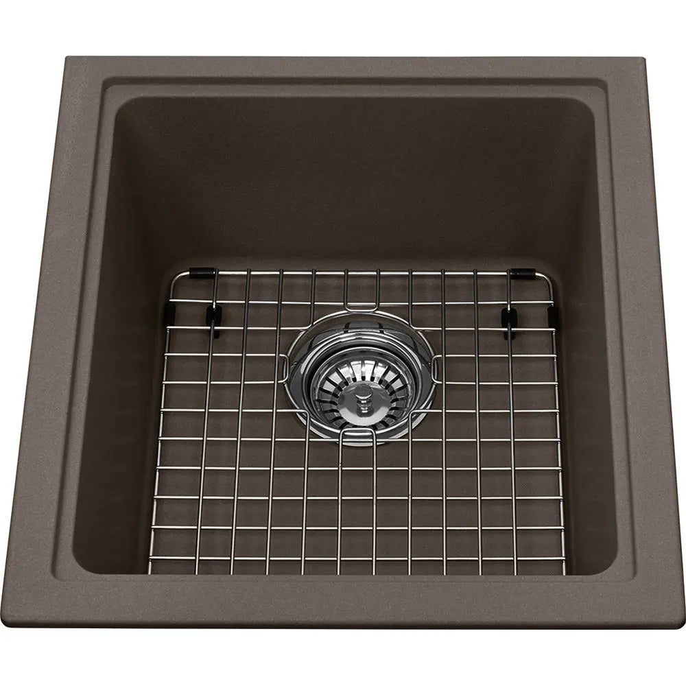 Kindred Mythos 16.75" x 18.12" Single Bowl Undermount Granite Sink Granite Storm KGS3U-8SM Kindred