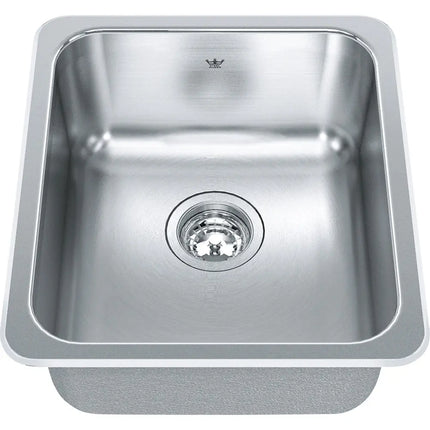 Kindred Single Bowl 16.12" x 18.12" Drop-in Prep Kitchen Sink Stainless Steel QSA1816-8 Kindred