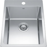 Kindred Brookmore 15.92" x 20.86" Single Hole Single Bowl Drop in Kitchen Sink Stainless Steel BSL2116-9-1 Kindred