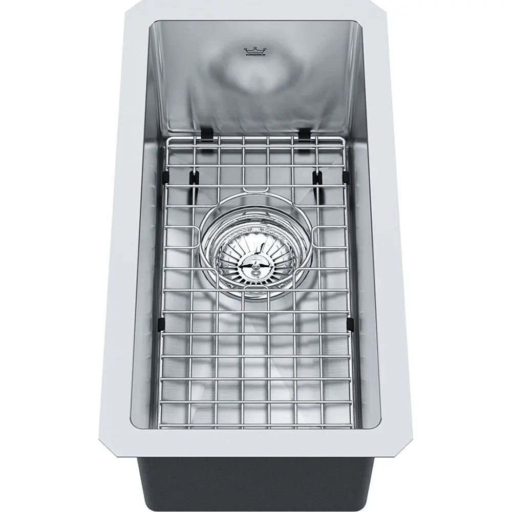 Kindred Single Bowl 10" x 19" Undermount Sink With Bottom Grid Stainless Steel KCUS8A-8-10BG Kindred