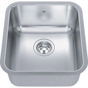 Kindred Steel Queen 15.75" x 17.75" Single Bowl Undermount Sink Stainless Steel QSUA1816-8 Kindred