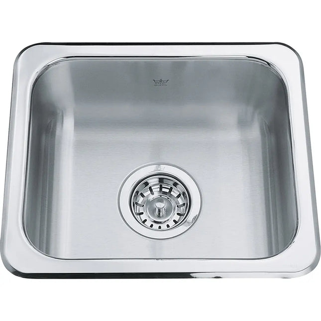Kindred Steel Queen 15.13" x 13.13" Single Bowl Stainless Steel Food Prep and Hospitality Sink QS1315-6 Kindred