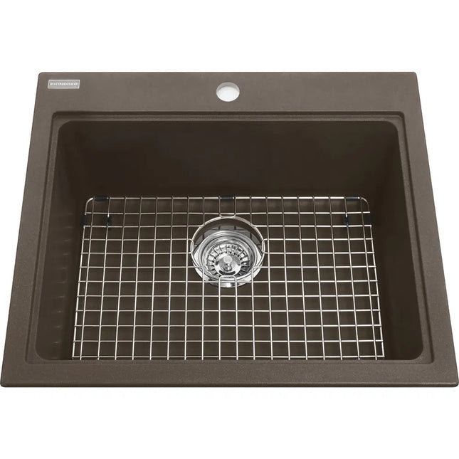 Kindred Mythos 23" x 20.5" Single Bowl Drop-in Granite Sink Granite Storm KGSL2023-8SM Kindred