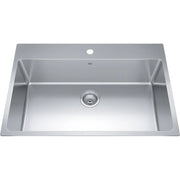 Kindred Brookmore 32.87" x 22" Drop in Single Bowl Single Hole Stainless Steel Kitchen Sink BSL2233-9-1 Kindred