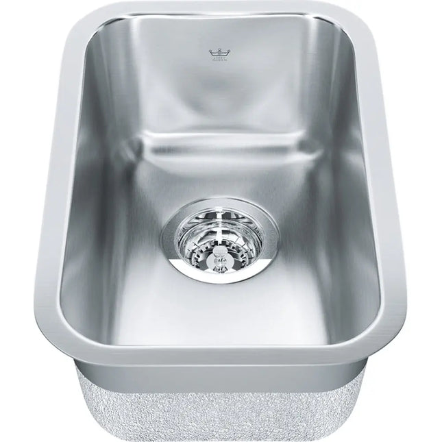 Kindred Steel Queen 11.75" x 17.75" Single Bowl Undermount Sink Stainless Steel QSU1812-7 Kindred