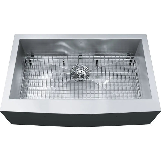 Kindred Single Bowl 32.87" x 20.69" Apron Front Farmhouse Sink Stainless Steel QSFS31B Kindred