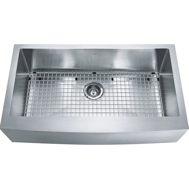 Franke Kindred 35.87" x 20" Designer Stainless Steel 18 Gauge Single Bowl Farmhouse Undermount Kitchen Sink KCFS36B-10-10BG Kindred