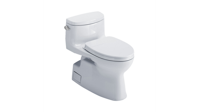 Toto Carolina II One-piece Toilet, Elongated Bowl - 1.28 Gpf - Washlet+ Connection Skirted 25 5/8" Toto