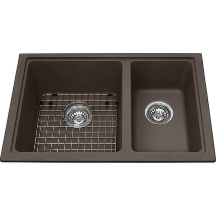 Kindred Mythos 27.56" x 18.13" Double Bowl Undermount Granite Sink Granite Storm KGDC2RU-8SM Kindred