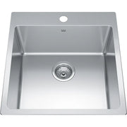 Kindred Brookmore 19.93" x 20.86" 1 Hole Single Bowl Drop-in Kitchen Sink Stainless Steel BSL2120-9-1 Kindred