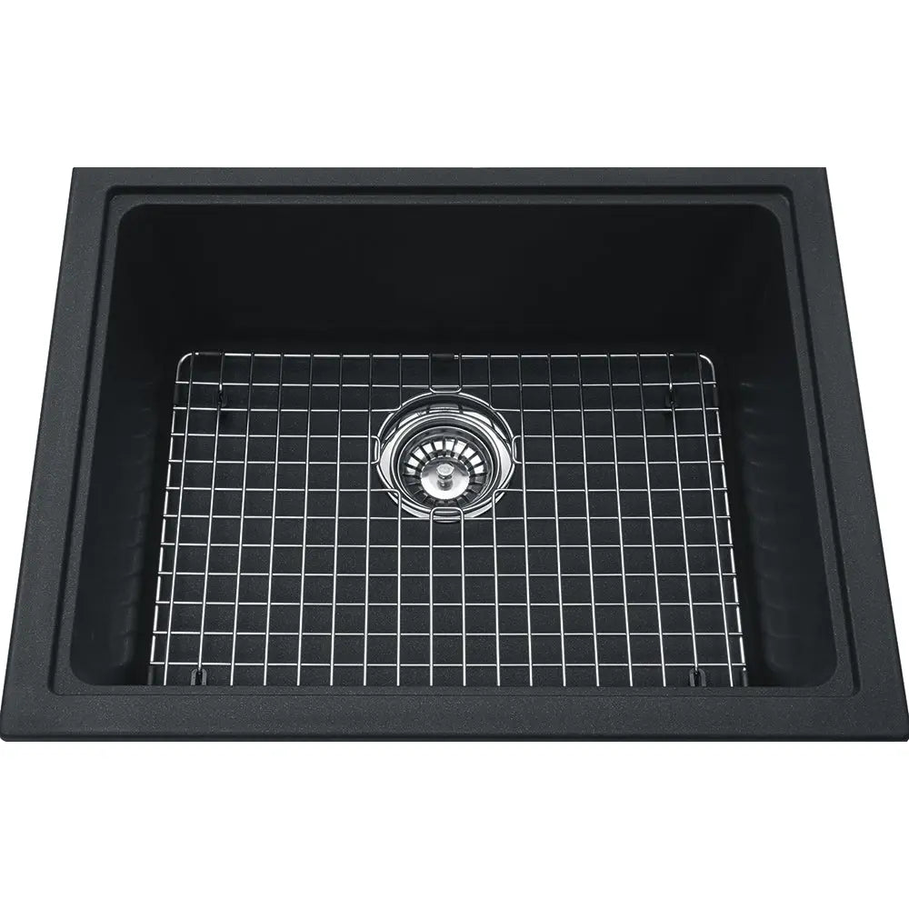 Kindred Mythos 23" x 18" Single Bowl Undermount Granite Sink Onyx KGS2U-8ON Kindred