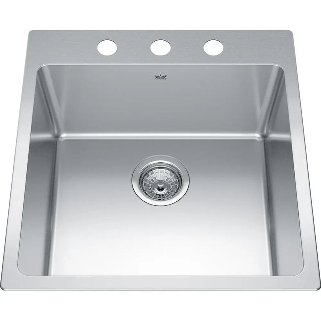 Kindred Brookmore 19.93" x 20.86" Drop in Single Bowl Stainless Steel Kitchen Sink BSL2120-9-3 Kindred