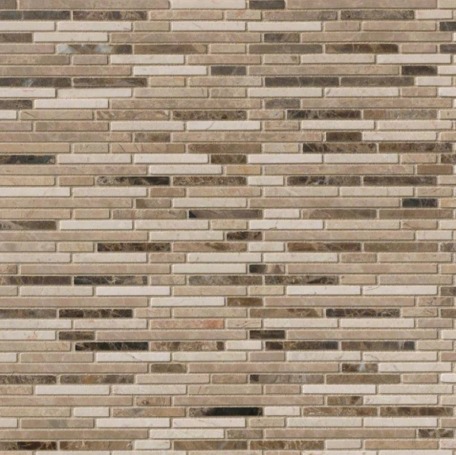 MSI SURFACES EMPERADOR BLEND BAMBOO MOSAIC (Sold Per Box) SMOT-EMPBB-BMP10MM MSI Surfaces