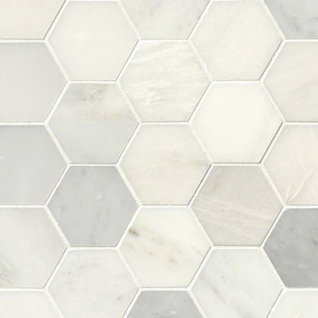 MSI SURFACES GREECIAN WHITE 3 HEXAGON MOSAIC (Sold Per Box) SMOT-GRE-3HEXP MSI Surfaces